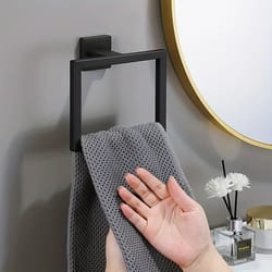 steelsquare wall-mounted towel ring - stainless steel towel ring with rust-resistant square design