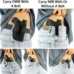 shadowcarry tactical concealed holster - nylon concealed carry holster for everyday use