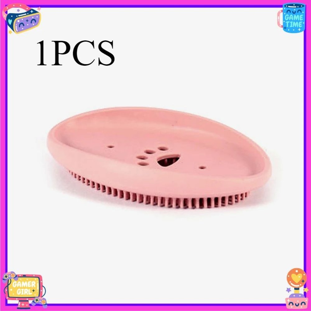 Premium SpaceSaving Silicone Soap Dish Brush Set Durable SelfDraining Holder For Kitchen Bathroo 7