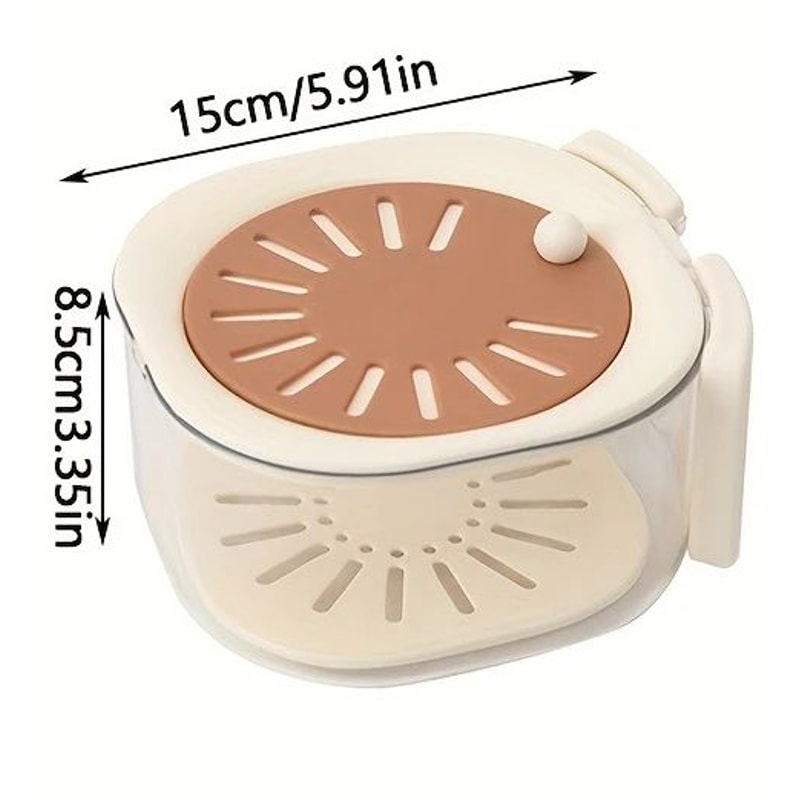 2in1 Double Layer Fruit Drainer Container With Foldable Handle Versatile Food Strainer Basket For 3