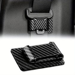 fiber pattern car seat belt clip – abs seat belt stabilizer for noise reduction & interior protection
