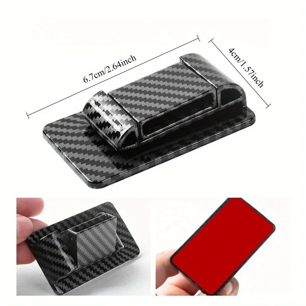 Fiber Pattern Car Seat Belt Clip ABS Seat Belt Stabilizer For Noise Reduction Interior Protection 1