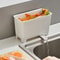 SinkMounted Kitchen Garbage Bin With Drain Filter Compact Sink Strainer Basket For Food Waste Cont 0