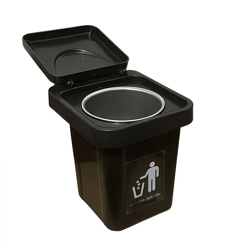 WallMounted Stainless Steel Ashtray With Lid Compact Trash Can Ashtray For Clean OdorControlled Sp 5