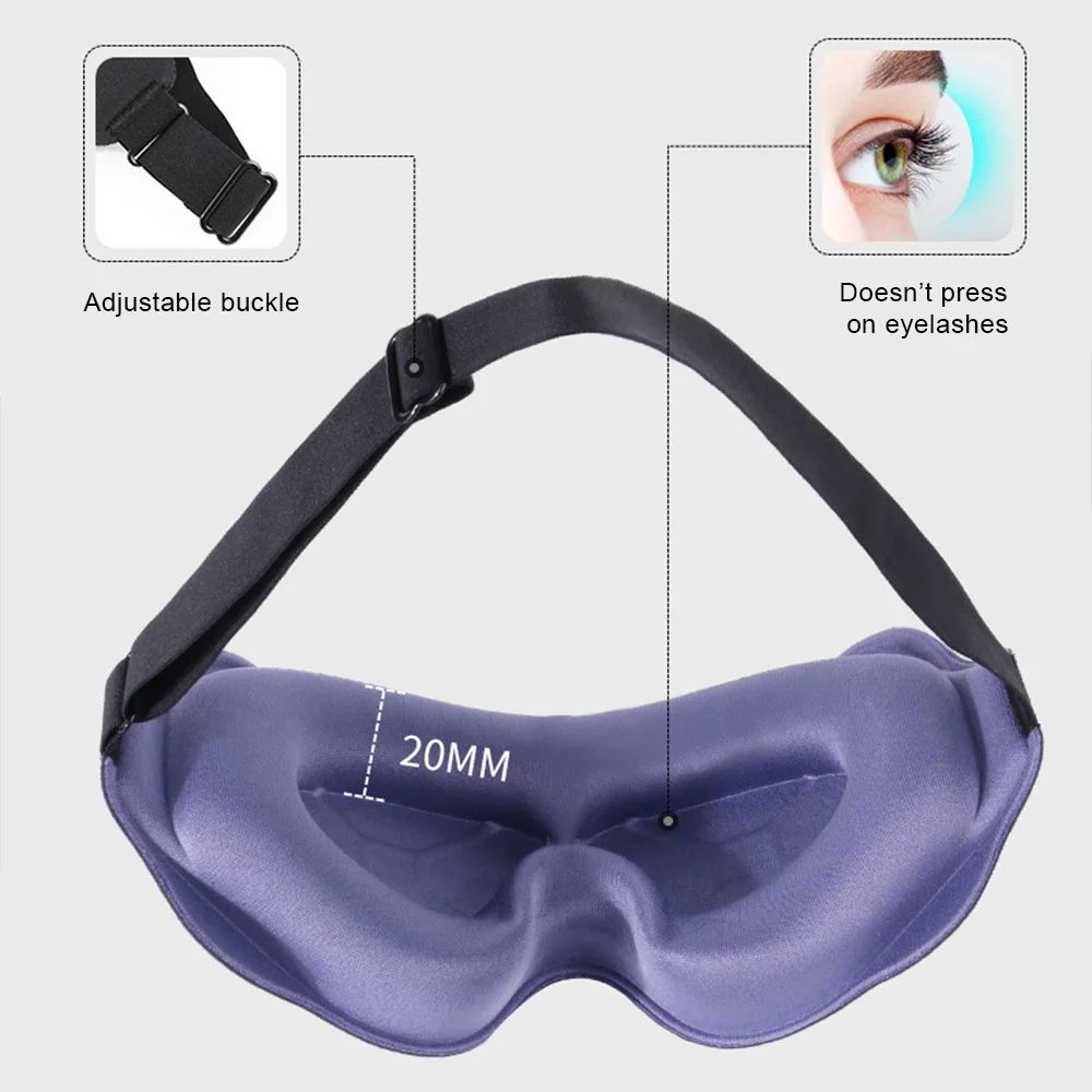 3D Contoured Sleep Mask For Total Darkness Light Blocking Eye Mask For Deeper More Restful Sleep 0