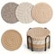 Minimalist Cotton Fabric Drink Coasters Absorbent Coffee Table Coasters 4pcs 1
