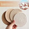 Minimalist Cotton Fabric Drink Coasters Absorbent Coffee Table Coasters 4pcs 6