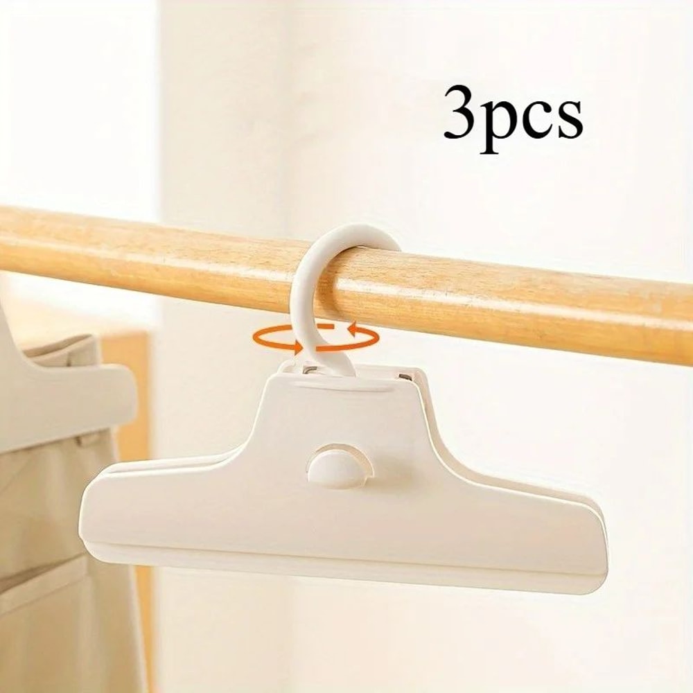 Seamless Trouser Clip Hangers CreaseResistant Pants Organizers 3pcs 3
