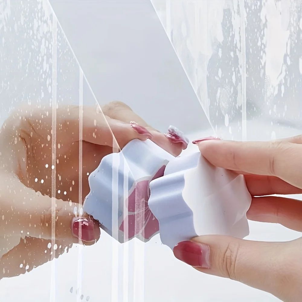 PVA Foam Mirror Wiper Sponge ScaleRemoving Bathroom Kitchen Cleaner 2pcs 4