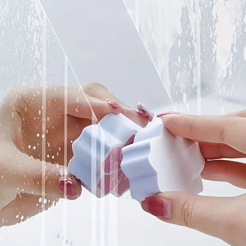 PVA Foam Mirror Wiper Sponge ScaleRemoving Bathroom Kitchen Cleaner 2pcs 4