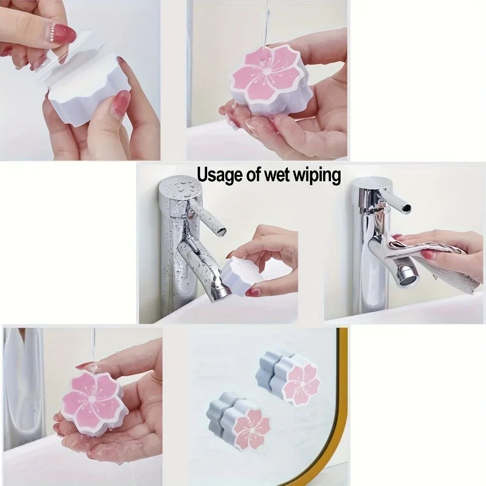 PVA Foam Mirror Wiper Sponge ScaleRemoving Bathroom Kitchen Cleaner 2pcs 5