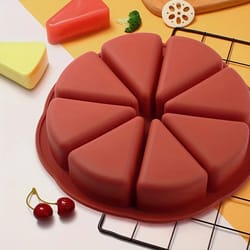 8-grid silicone baking mold – nonstick triangle cake pan for brownies and cornbread