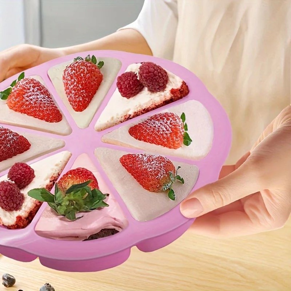 8Grid Silicone Baking Mold Nonstick Triangle Cake Pan For Brownies And Cornbread 2