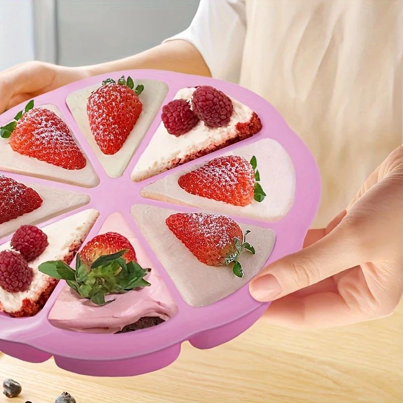 8Grid Silicone Baking Mold Nonstick Triangle Cake Pan For Brownies And Cornbread 2