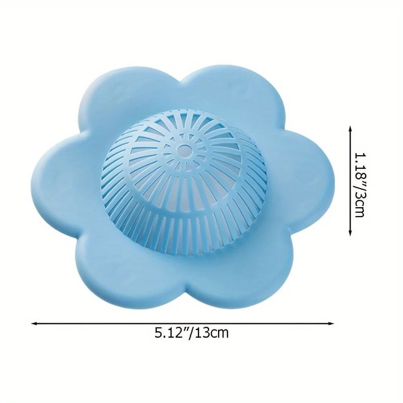 Silicone Hair Catcher Drain Cover Suction Cup Shower Bathtub Hair Blocker 1