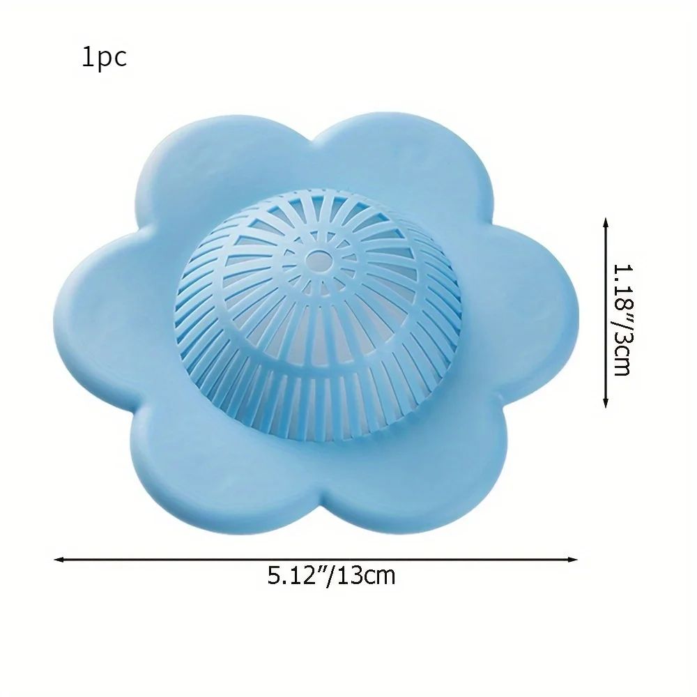 Silicone Hair Catcher Drain Cover Suction Cup Shower Bathtub Hair Blocker 4