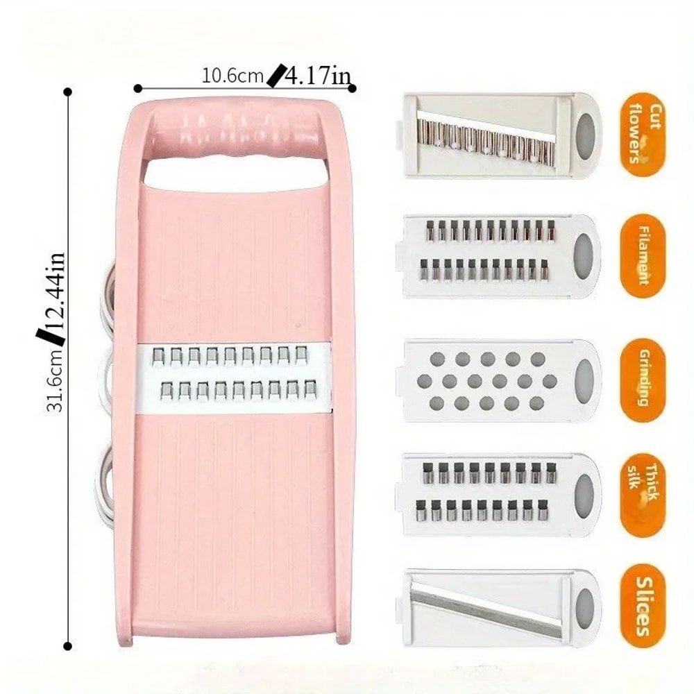 7in1 Mandoline Slicer MultiFunction Vegetable Cutter Grater For Fast Prep 6