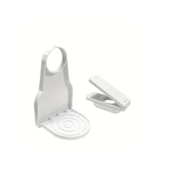 spill-free laundry detergent dispenser cup – push-pause nozzle space-saving holder