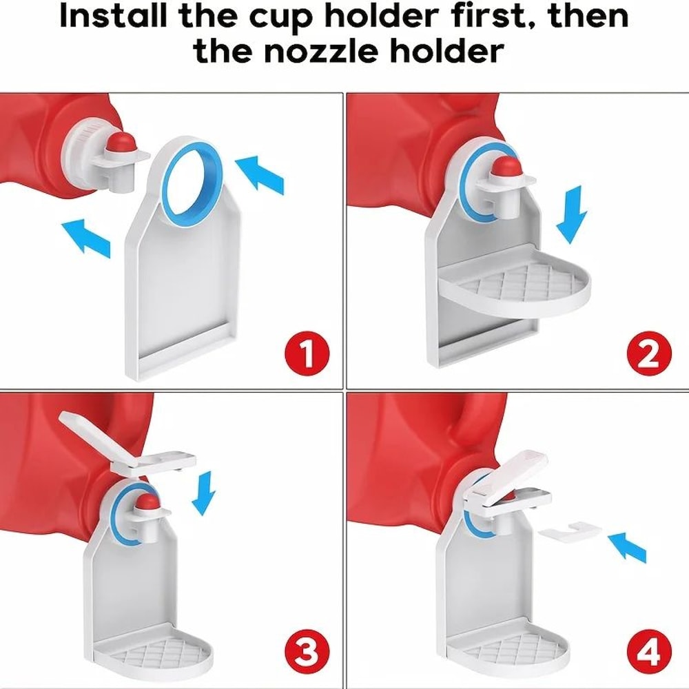 SpillFree Laundry Detergent Dispenser Cup PushPause Nozzle SpaceSaving Holder 3