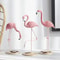 Mini Resin Flamingo Figurine Cute Desk Home Decor Ornament 0