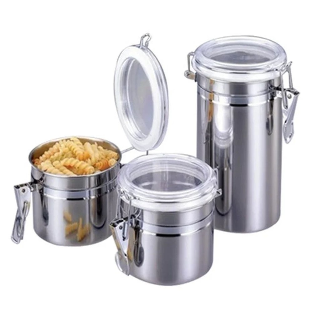 Stainless Steel Airtight Food Storage Canister Coffee Sugar Dry Goods Container 5