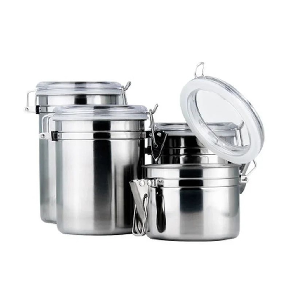 Stainless Steel Airtight Food Storage Canister Coffee Sugar Dry Goods Container 8