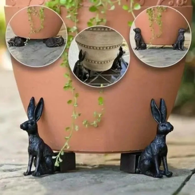 AnimalShaped Resin Flower Pot Feet Decorative Garden Plant Risers 3pcs 0