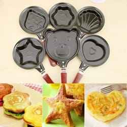 mini heart-shaped egg fry pan – cast iron omelette & pancake breakfast pan