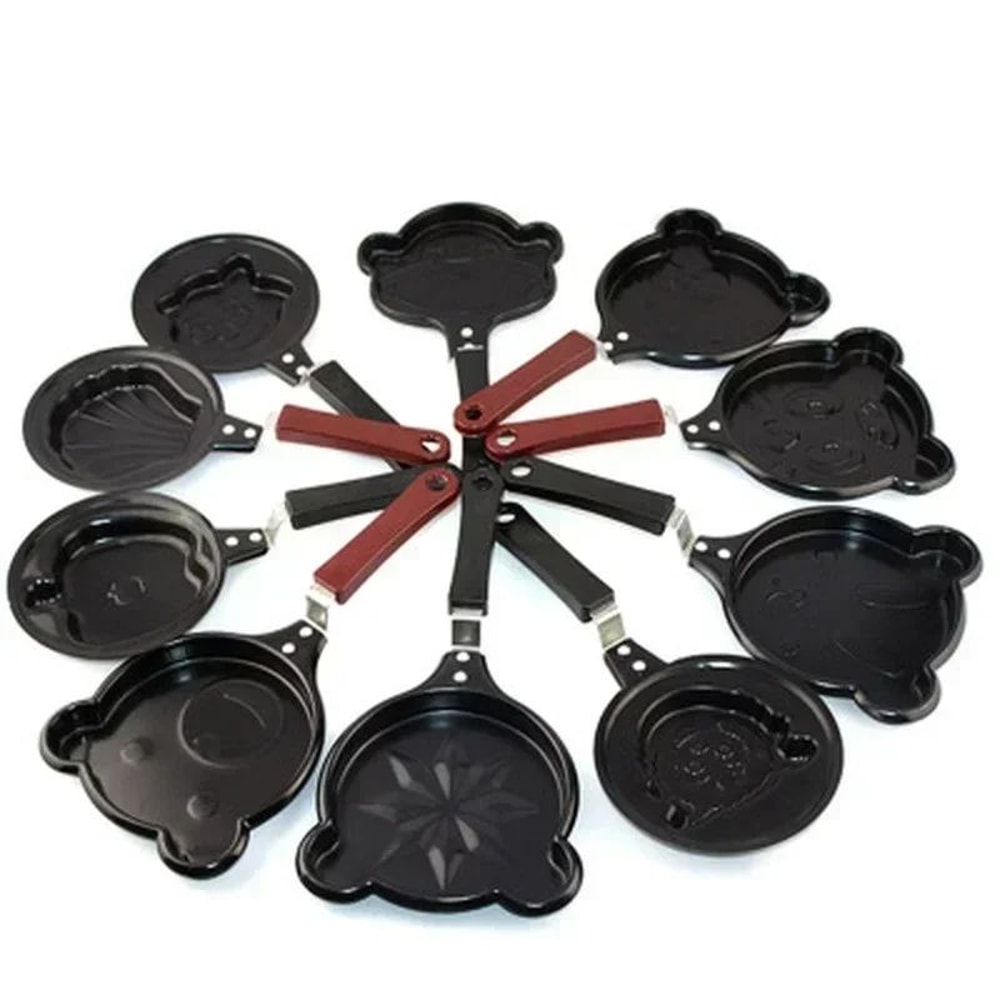 Mini HeartShaped Egg Fry Pan Cast Iron Omelette Pancake Breakfast Pan 4