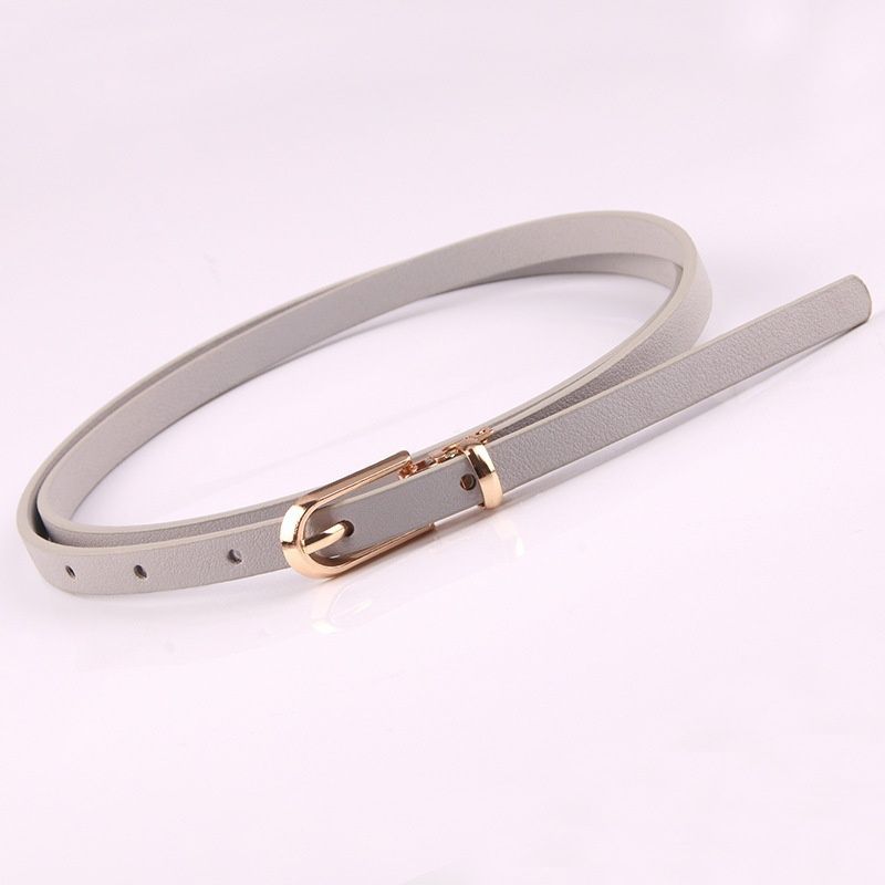 Adjustable Thin Waist Belt For Women Candy Color Faux Leather Fashion Belt 6