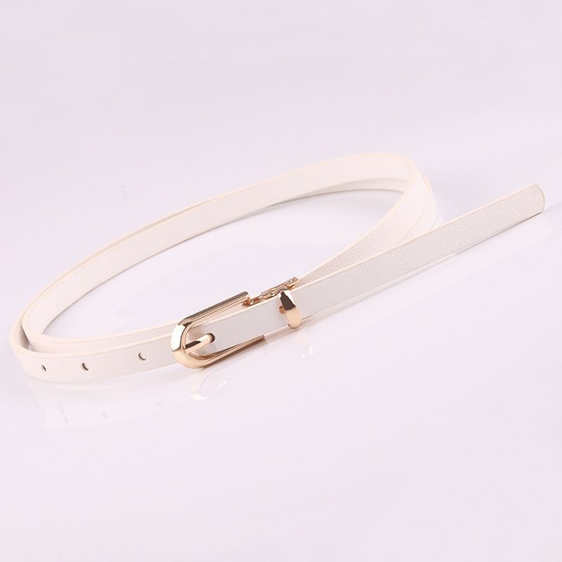 Adjustable Thin Waist Belt For Women Candy Color Faux Leather Fashion Belt 9