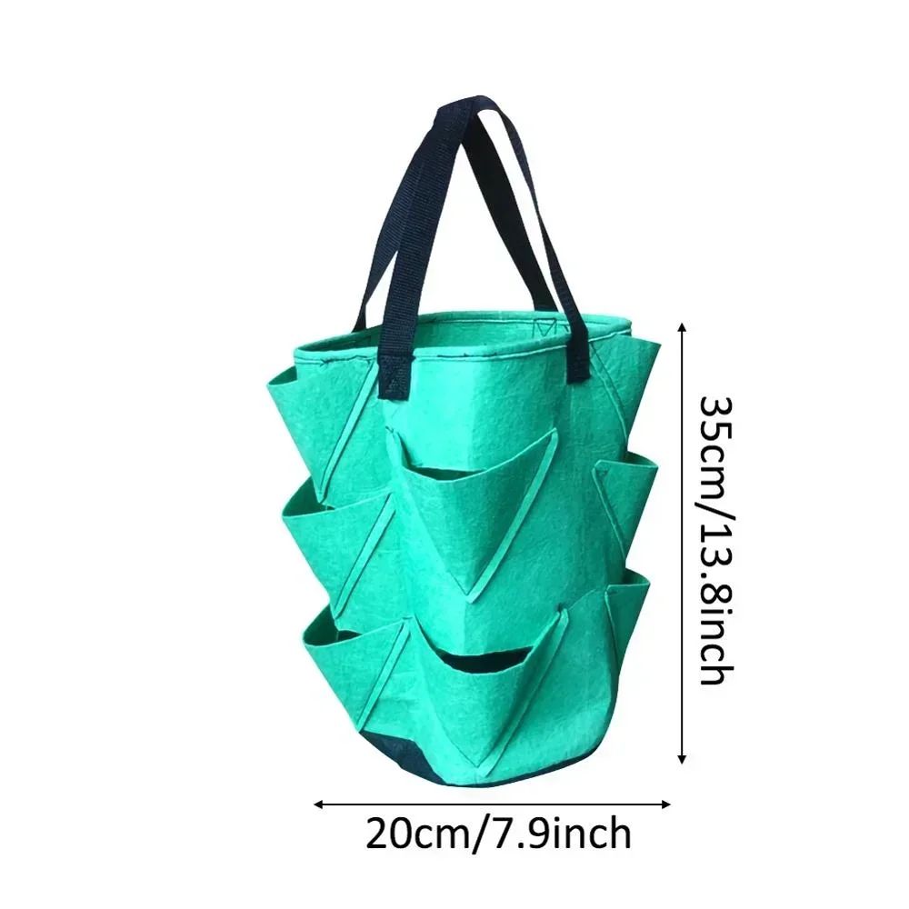 Hanging Strawberry Grow Bag SpaceSaving Plastic Planting Bag For Home Gardens 9
