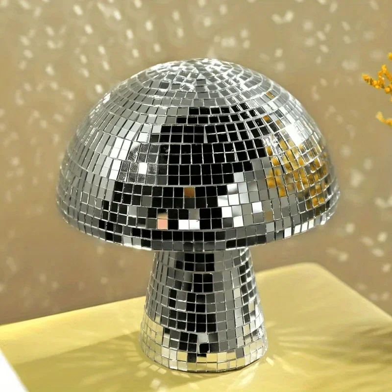 Mushroom Disco Ball Ornament Mirror Reflective Decor For Bars Home 0