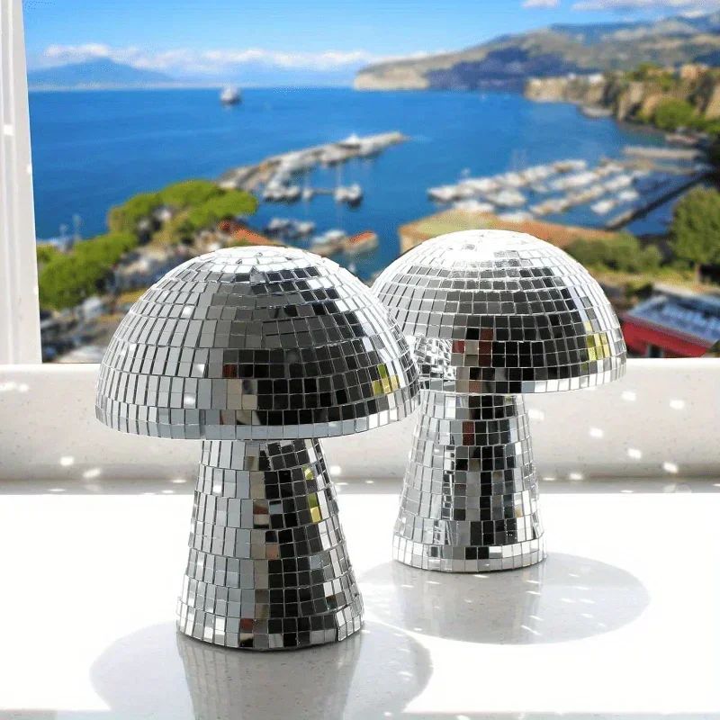 Mushroom Disco Ball Ornament Mirror Reflective Decor For Bars Home 2