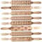 Premium Holiday Cookie Embossing Rolling Pin Christmas Pattern Wooden Dough Roller 0