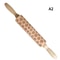 Premium Holiday Cookie Embossing Rolling Pin Christmas Pattern Wooden Dough Roller 3