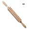 Premium Holiday Cookie Embossing Rolling Pin Christmas Pattern Wooden Dough Roller 10
