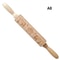 Premium Holiday Cookie Embossing Rolling Pin Christmas Pattern Wooden Dough Roller 12