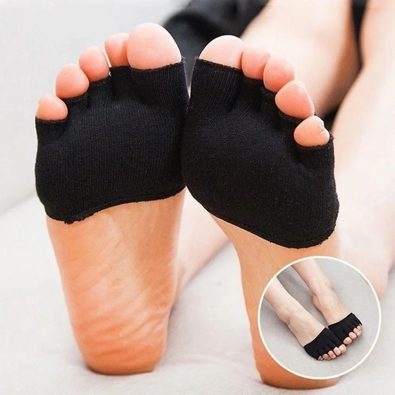 ComfortFit Half Toe Separator Socks Five Toe Foot Alignment Pain Relief Socks 5