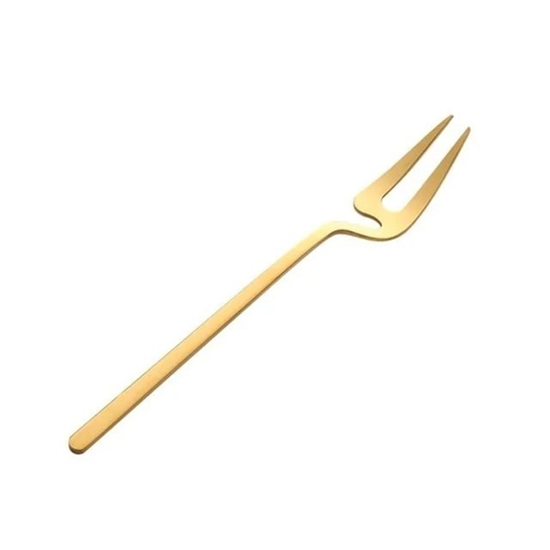 Elegant Stainless Steel Dessert Fork Fruit Cocktail Salad Serving Fork 6