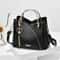 Elegant Patchwork PU Leather Shoulder Bag Women Office Messenger Handbag 6
