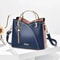 Elegant Patchwork PU Leather Shoulder Bag Women Office Messenger Handbag 8