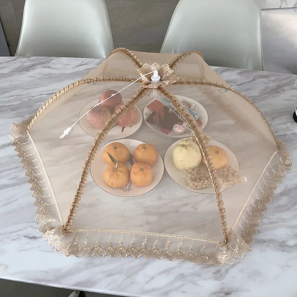 UmbrellaStyle Food Cover Lace Mesh Fly Protection Table Cover 0
