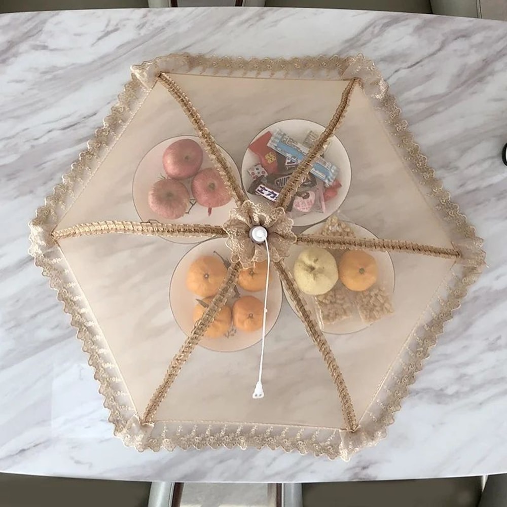 UmbrellaStyle Food Cover Lace Mesh Fly Protection Table Cover 2