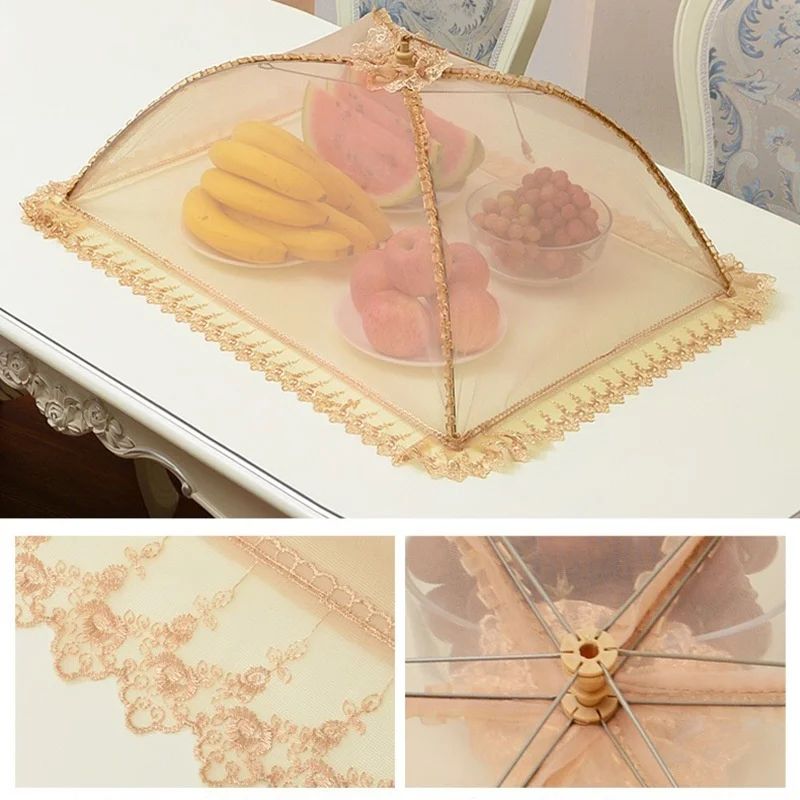 UmbrellaStyle Food Cover Lace Mesh Fly Protection Table Cover 4