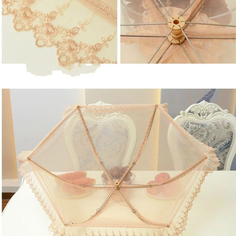 UmbrellaStyle Food Cover Lace Mesh Fly Protection Table Cover 5
