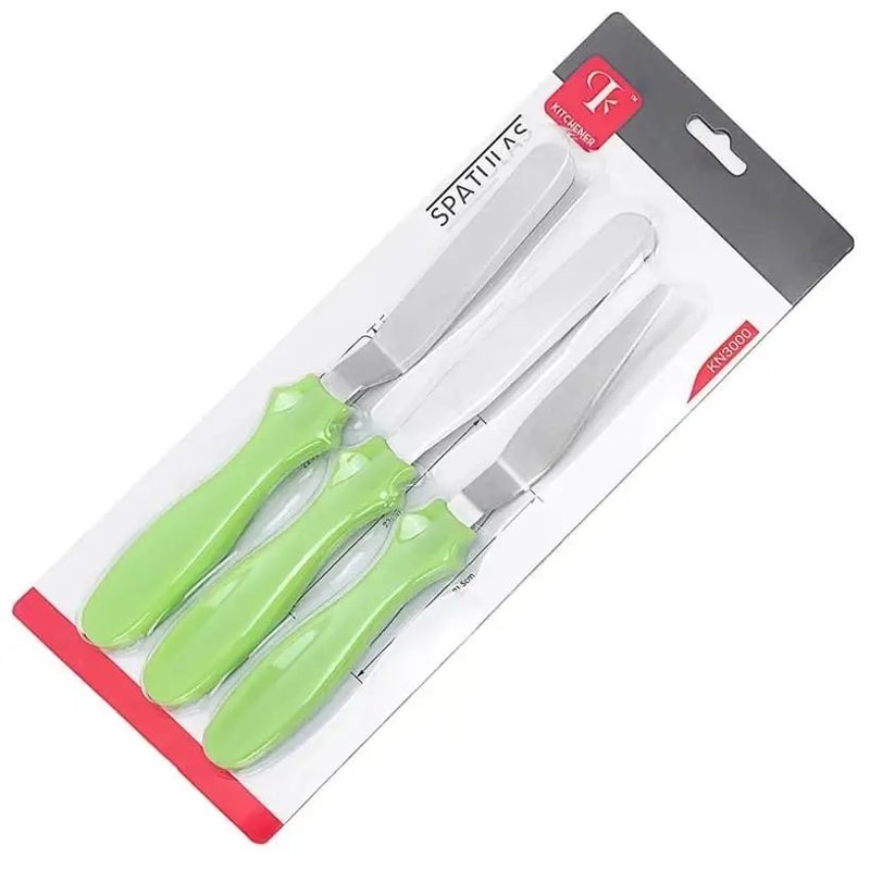 Professional Cake Scraper Set Stainless Steel Spatula Icing Smoother Tools 0