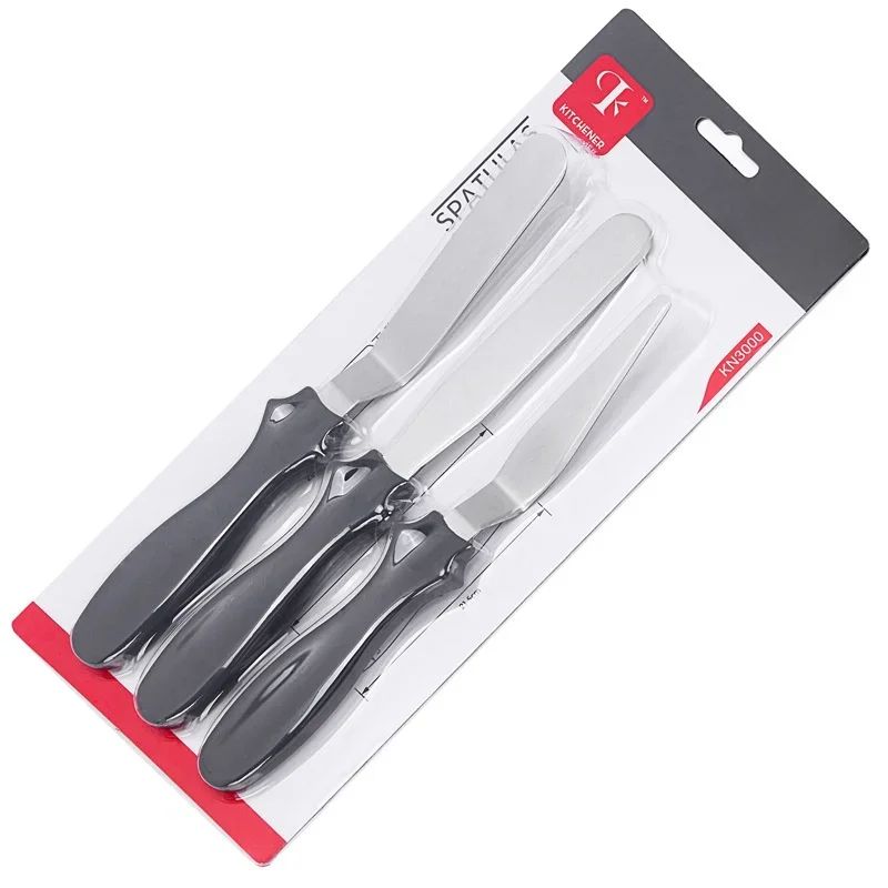 Professional Cake Scraper Set Stainless Steel Spatula Icing Smoother Tools 6