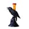 Glowing Black Crow Candlestick LED Candle Halloween Gothic Table Decor 3