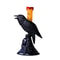 Glowing Black Crow Candlestick LED Candle Halloween Gothic Table Decor 3